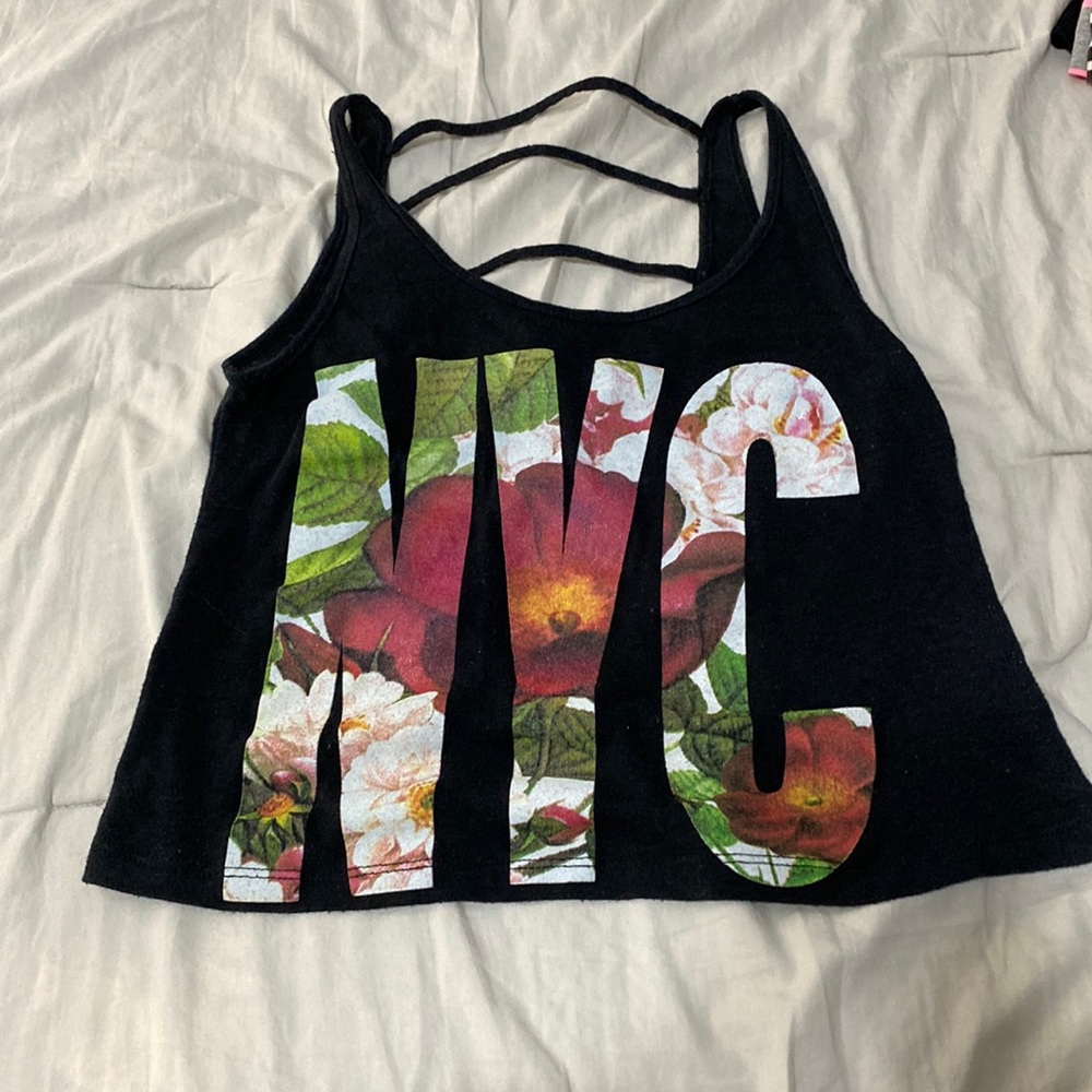 Tillys nyc tank top with crosses in the back. Size xs